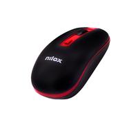 Nilox - MOUSE WIRELESS BLACK/RED 1600 DPI