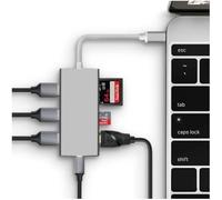 Nilox NLX-TC-7HUBML - Mini estación de Carga 7 en 1 (USB Type-C)