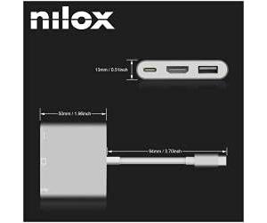 Nilox NLX-TC-HDMIUSBT - Mini estación de Carga (USB Type-C)