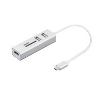HUB 3 PUERTOS + LECTOR TF/SD - USB C NX090301141