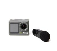 Nilox XMIC Action Cam, Cámara deportiva 4k y 5k con Estabilizador, Pantalla LCD Frontal, Micrófono y Conexión Wifi, Resolución Fotográfica hasta 50M, Sumergible 30m
