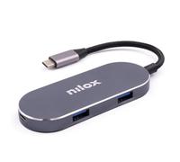 Docking station nilox tipo c a 3 x usb 3.0 1 x hdmi 1 x usb tipo c