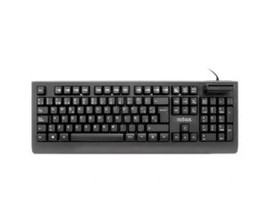 Nilox NXKIRE0002 Negro / Teclado con Cable y Lector de Tarjetas Dni-e