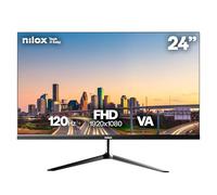 Nilox NXM24FHD1203 Monitor 24 Pulgadas, Full HD, Pantalla Gaming 120Hz, Pantalla Ordenador con Soporte VESA 75x75mm, Conexiones HDMI y VGA, Reducción de Luz Azul para Confort Visual