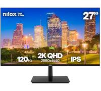 Nilox NXM272K1204 Monitor Gaming 27'' 2K QHD 2560×1440 IPS, frecuencia 120 Hz, Tiempo de Respuesta 4 ms, Salida Audio 3,5 mm, Conexiones HDMI/DisplayPort, Soporte VESA 100×100 mm