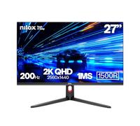 Nilox NXM27CV2K2001 Monitor Gaming Curvo de 27'' 2K QHD 2560×1440 VA, Frecuencia 200 Hz, Tiempo de Respuesta 1 ms, FreeSync, Retroiluminación RGB, Conexiones 2×HDMI 2.1 + 2×DP 1.4