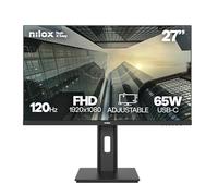 Nilox NXM27REG12065 Monitor Business 27'' IPS Full HD, Frecuencia 120 Hz, USB-C 65 W, Altura Ajustable