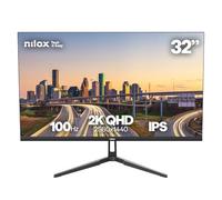 Nilox NXM322K1001 Monitor Gaming 32'' 2K QHD 2560×1440 IPS, Frecuencia 100 Hz, Tiempo de Respuesta 4 ms, Salida de Audio de 3,5 mm, Conexiones HDMI/DP, VESA 100×100 mm