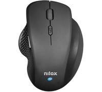 Nilox NXMOWI3001 Mouse Inalámbrico USB Negro Ergonómico 3200DPI Óptico