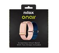 Nilox ONAIR, Brazalete Inteligente sin Pantalla para Fitness, Monitoreo 24/7 de Salud y Actividad, Diseño Minimalista, Batería de Larga Duración, con Entrenamiento Inteligente, Correas Rosa y Azul