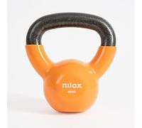 Nilox, Pesas rusas de 4 kg, peso gimnasio y para entrenamiento en casa, pesas rusas con mango cómodo y base plana antirrodamiento, entrenamiento en casa, peso fijo 4 kg, interior de hierro fundido
