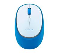 Nilox, Ratón inalámbrico Dual Mode Bluetooth 5.2 y 2.4 GHz, Azul