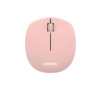 Nilox Ratón Wireless, 1000 DPI, 3 botones, Rosa