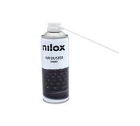 Nilox, Spray de Aire Comprimido, Spray de Aire Comprimido para Limpieza de Notebooks, Impresoras y Dispositivos, con Pajita para una Limpieza Precisa y Delicada, Sin Residuos, Tamaño 400 ml