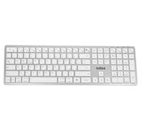 Nilox, Teclado inalámbrico de 110 Teclas, Bluetooth 5.2 y 2,4 GHz, Color Plateado