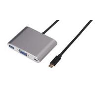 Nilox usb type-c - vga/usb type-c/usb 3.0 m/f usb tipo c vga/usb type-