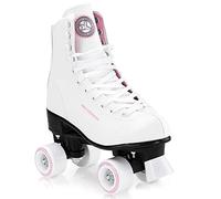 Nils Extreme Patines de ruedas para mujer y niños NQ8400S - Quad Roller de piel sintética - Disco Skates - Patinaje 40 - Blanco