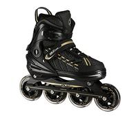 Nils Extreme Patines en línea para Hombre y Mujer ABEC7, Tama?o Ajustable, Color Negro y Dorado, 43-45