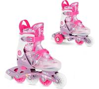 NILS FLIPZY - Juego de patines en línea 2 en 1, ajustables, para niños y niñas, convertibles en patines en línea, color rosa, tallas: 27-30/31-34 (XS (27-30)