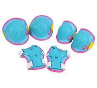 NILS - Juego de protección para patines en línea, rodilleras, coderas, muñequeras, coderas, rodilleras, H106, azul, m