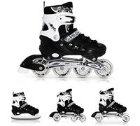 Nils NH10905 - Patines en línea (4 en 1, ajustables, talla 39-42), color negro