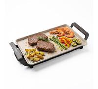 Nilson Life Plancha de Asar, Grill Eléctrico, 2500 W, Cocina Carnes, Verduras y Mariscos, Revestimiento Antiadherente, NPE462600M, Control de Temperatura, Superficie de Cocción 46x26 cm