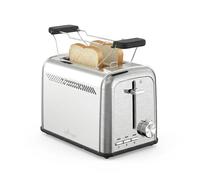 Nilson Life Tostadora de Pan con 2 Ranuras, 950 W, 7 Niveles de Tostado, Control Manual, Temporizador, Descongela, Recalienta, y Cancela, Bandeja Recogemigas Extraíble, Fácil Limpieza, NTS2R9500X
