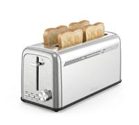 Nilson Life Tostadora de Pan con Ranura Doble, 1500 W, 7 Niveles de Tostado, Control Manual, Temporizador, Descongela, Recalienta y Cancela, Bandeja Recogemigas Extraíble, Fácil Limpieza, NTS2R15000X