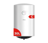 Nilson Termo Eléctrico Vertical 30 Litros NT3000. Instalación Vertical, 1500W, Incluye Kit de Montaje, Resistencia de Acero inoxidable, Blanco nergética Clase C