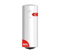 Nilson Termo Eléctrico Vertical 80 Litros NT8000. Instalación Vertical, 1500W, Incluye Kit de Montaje, Resistencia de Acero inoxidable, Blanco, Eficiencia Energética Clase C