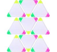 Niltracy Rotuladores de acuarela con forma de triángulo, 9 unidades, 3 en 1, punta de cincel, rotuladores para dibujar y pintar para niños, para tomar notas, libros para colorear, proyectos de arte