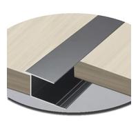NILZA Perfil De Transición para Laminado Perfil Forma T Tira De Transición De Aluminio, Tira De Umbral De Transición 12mm Altura Tapajuntas para Suelo (Color : Iron g, Size : W20mmxH12mm)