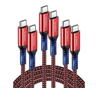 NIMASO Cable USB C a USB C(3 Pack:0.3m+1m+2m),Cable Tipo C Carga Rápida 60W 20V/3A Nylon Duradero Trenzado Compatible con Galaxy S23/S22+/S21 Ultra/S20,Google Pixel 3a XL,Huawei P30,Macbook,iPhone 15