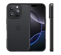 NIMASO Funda para iPhone 16 Pro MAX 6.1 Pulgadas, Grado Militar Protección contra Golpes por Caídas, Trasera Mate Translúcida Antihuellas Delgada, Negro