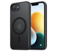 NIMASO Funda para iPhone 16e 6.1 Pulgadas, Compatibles con MagSafe, Protección contra Golpes Grado Militar, Trasera Mate Translúcida, Delgada y Delgada Funda Magnética para Teléfono para 16e, Negro