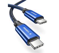 NIMASO USB C a USB C Cable 1M,Cable Tipo C de Carga Rápida 100W 20V/5A PD con E-Mark Chip y Cable de Datos para iPhone 15,iPad Pro 2021/2018, MacBook Air 2020,ChromeBook Pixel,Galaxy S23 S22 S21