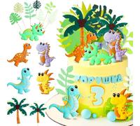 NimblusToy Decoración Tarta Dinosaurios, 14pcs Cumpleaños Dinosaurios, Decoracion Tartas Cumpleaños, Reutilizable, Adorno de Pastel de Bricolaje, Adecuado para Fiestas de Cumpleaño Infantiles -B