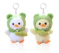 NimblusToy Pato Llaveros de Peluche, 2 Piezas Llavero Pato, Pato Keychain, Lindo Keychain Keying, para niños y Adultos Llaveros de Coche Mochila Bolso Abalorios