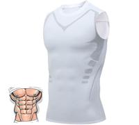 Nimedala Coreflex Camiseta, Coreflex Camiseta Adelgazante, Vitalvest Abnehmweste, Ionic Shaping Vest Men and Women (Blanco-B,XL)