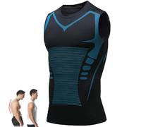 Nimedala Vitafit Camiseta, Vitafit - Camiseta De Tirantes Moldeadora De Postura, Cómodo y de Secado rápido (Negro-A,XXL)