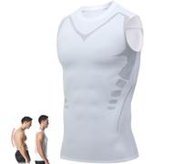 Nimedala Vitafit Camiseta, Vitafit - Camiseta De Tirantes Moldeadora De Postura, Cómodo y de Secado rápido (Blanco-B,XL)
