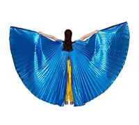 Nimiman Disfraz de danza del vientre profesional egipcio con alas con palos (espalda abierta)