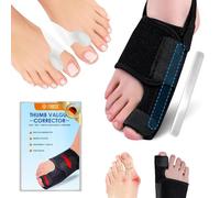 Nimisyra 4 piezas Separador dedos pie pour les pouces, Separador Dedo reutilizable y avable, Separador de dedos alta elasticidad,Relâcher la pression du pied, para hombres y mujeres,Negro