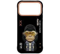 NIMMY Friends Cool & Cute 2.0 Gorilla - Funda con imán para iPhone 17 Pro de 6.3 pulgadas, color negro y naranja - N-KMLL-IP17-PRO-016
