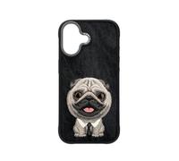NIMMY Friends Funda Big-Eye Cute Pets para iPhone 17, Black Pug