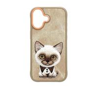 NIMMY Friends Funda Big-Eye Cute Pets para iPhone 17, Brown Siamese Cat
