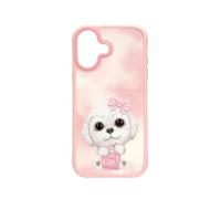 NIMMY Friends Funda Big-Eye Cute Pets para iPhone 17, Pink Bichon Frise
