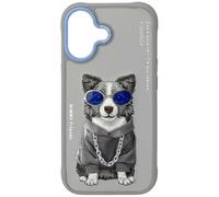 NIMMY Friends Funda con imán para iPhone 17 de 6.3 pulgadas, color gris y azul - N-YJ-IP17-028