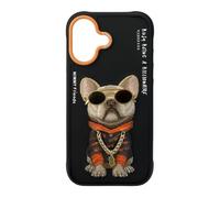 NIMMY Friends Funda con imán para iPhone 17 de 6.3 pulgadas, color negro y naranja - N-YJ-IP17-01