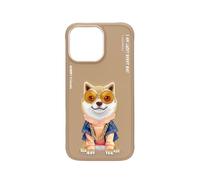 NIMMY Friends Funda Shiba Inu Glasses para iPhone 16 Pro, Marrón
